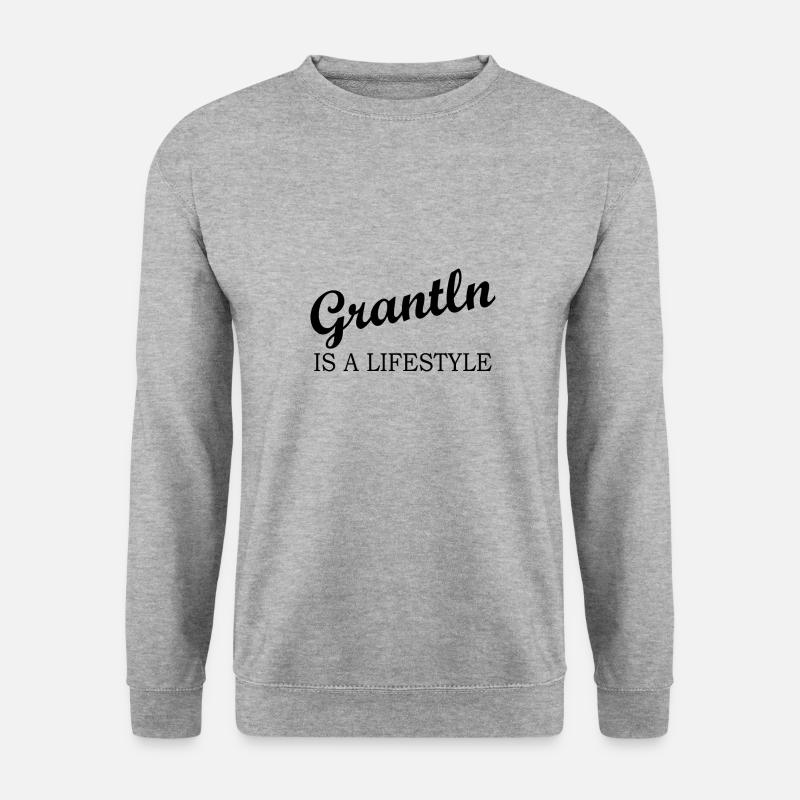 Grantln Spruch Bayern Dialekt Geschenk - Unisex Pullover - Weißgrau meliert