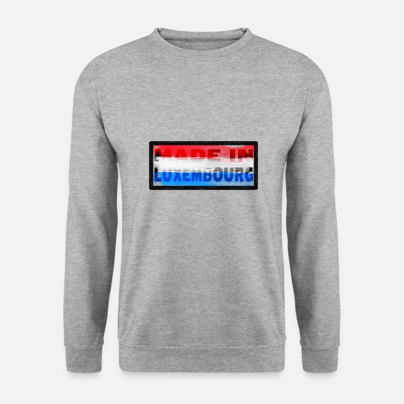Made in Luxembourg - Unisex Pullover - Weißgrau meliert