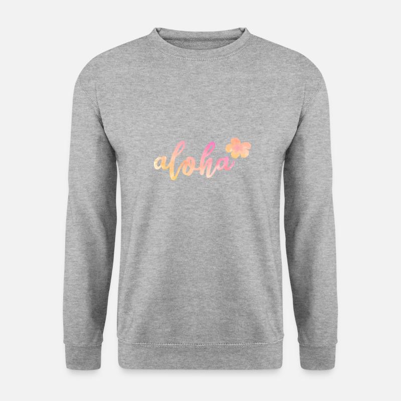 Aloha - Unisex Pullover - Weißgrau meliert