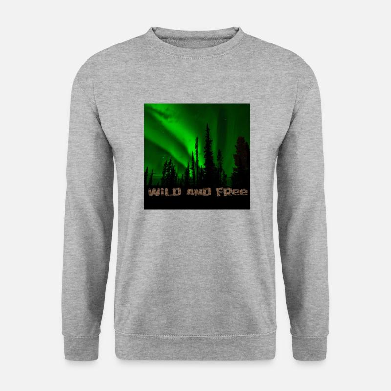 wild und Frei - Unisex Pullover - Weißgrau meliert