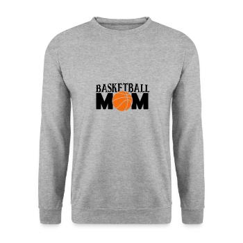 basketball mom - Unisex Sweatshirt - salt & pepper - Front - Alina (178cm) & Michal (187cm)