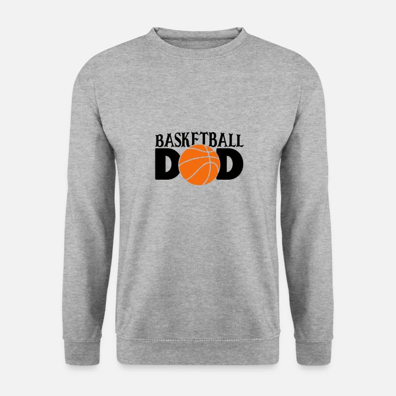 basketball dad - Unisex Pullover - Weißgrau meliert