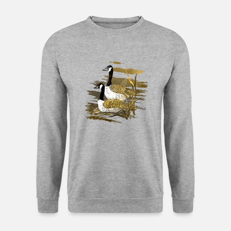 Die Vögel - Unisex Pullover - Weißgrau meliert