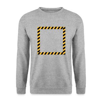 Frame sign barrier tape - Unisex Sweatshirt - salt & pepper - Front - Alina (178cm) & Michal (187cm)
