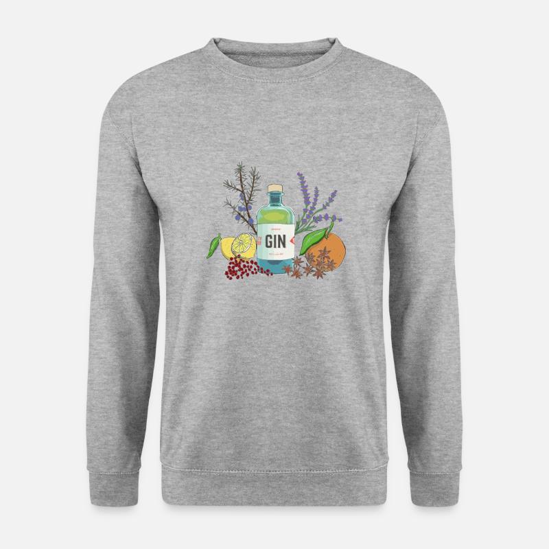 GIN - Unisex Pullover - Weißgrau meliert