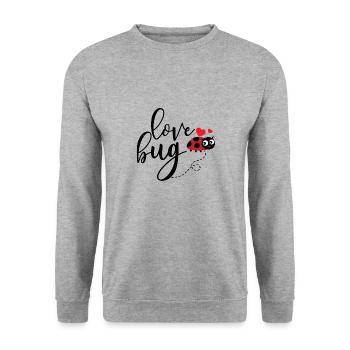 Love bug - Unisex Sweatshirt - salt & pepper - Front - Alina (178cm) & Michal (187cm)