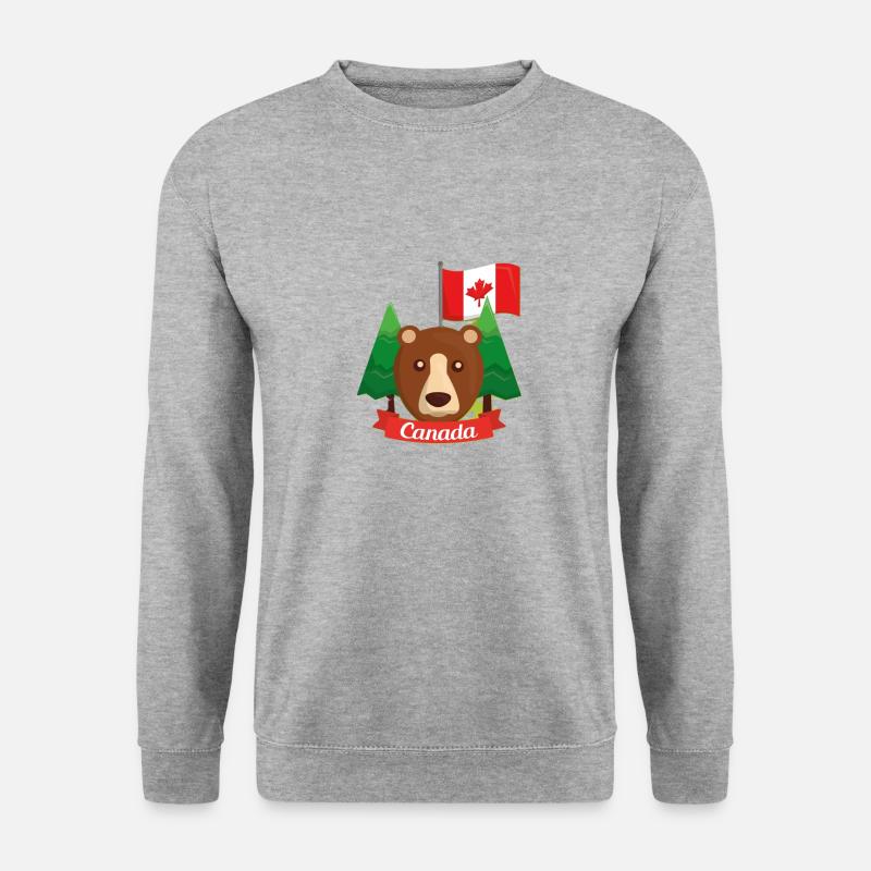 Kids Canada Bear - Unisex Pullover - Weißgrau meliert