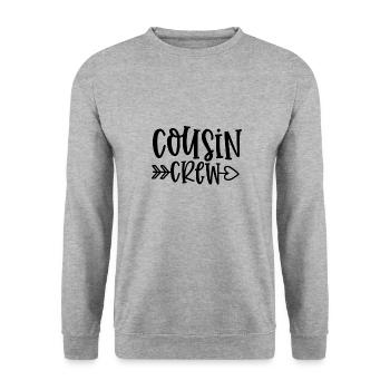 Cousin Crew - Unisex Sweatshirt - salt & pepper - Front - Alina (178cm) & Michal (187cm)