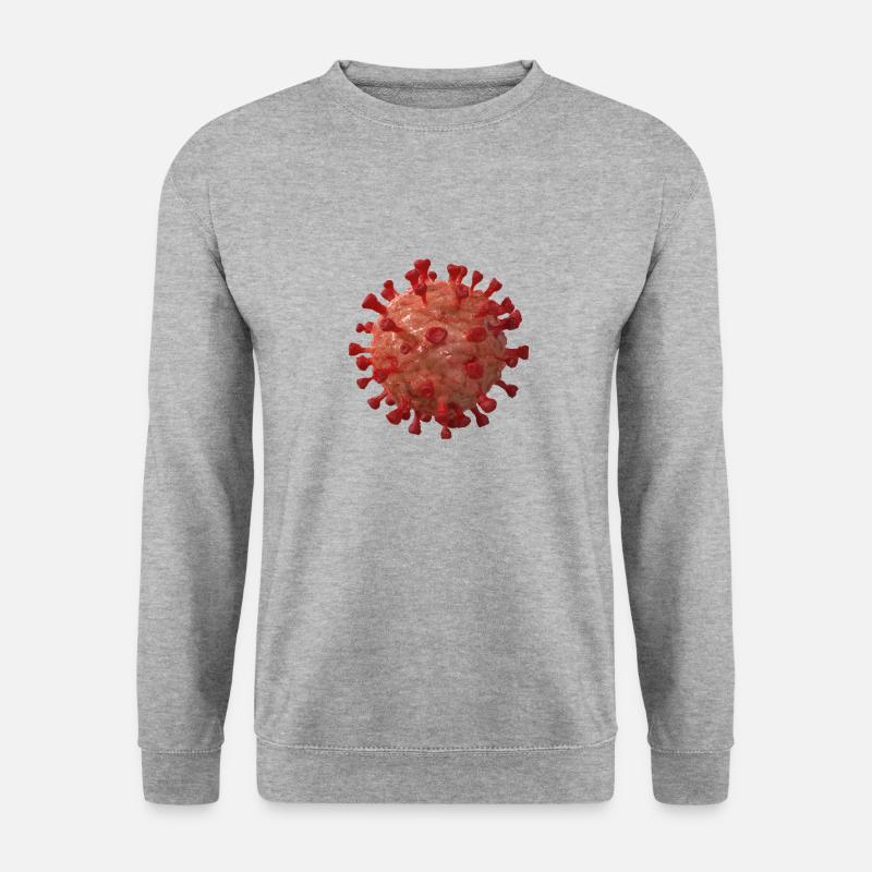 COVID 19 VirusCell - Unisex Pullover - Weißgrau meliert