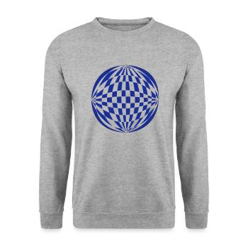3D sphere - Unisex Sweatshirt - salt & pepper - Front - Alina (178cm) & Michal (187cm)