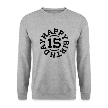 20th birthday number 20 years happy birthday - Unisex Sweatshirt - salt & pepper - Front - Alina (178cm) & Michal (187cm)