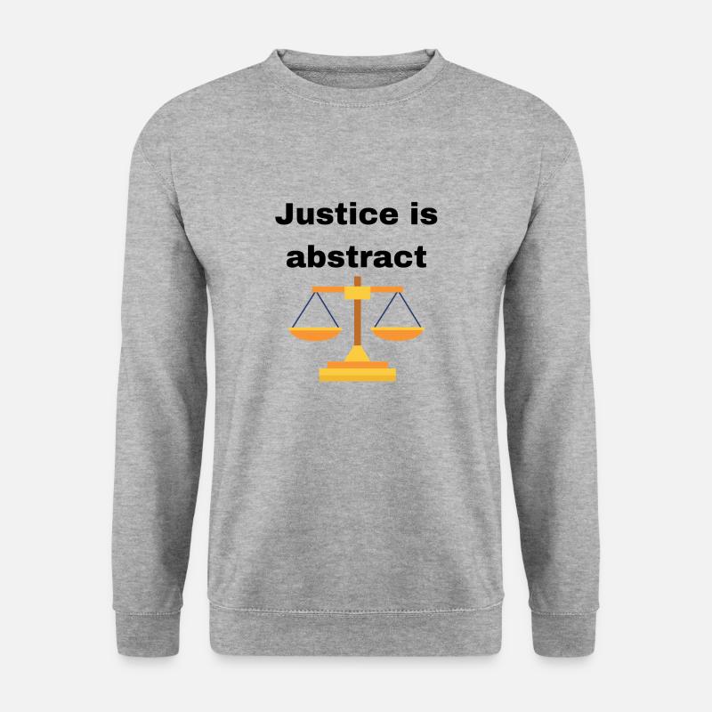 Gerechtigkeit ist abstrakt - Unisex Pullover - Weißgrau meliert