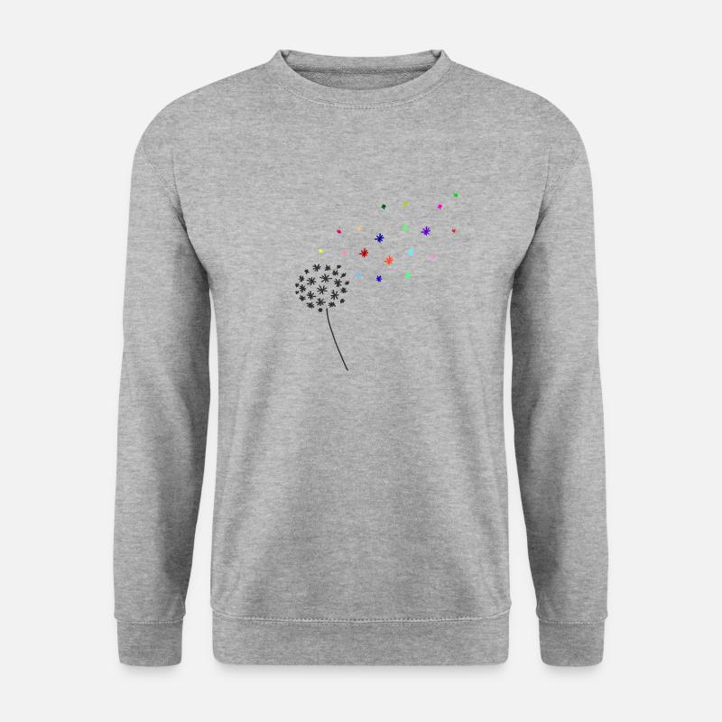 Pusteblume - Unisex Pullover - Weißgrau meliert