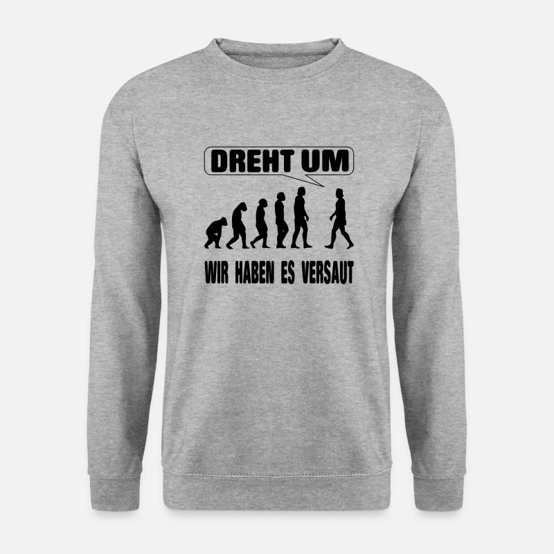 Evolution - We screwed it up - Unisex Sweatshirt - salt & pepper