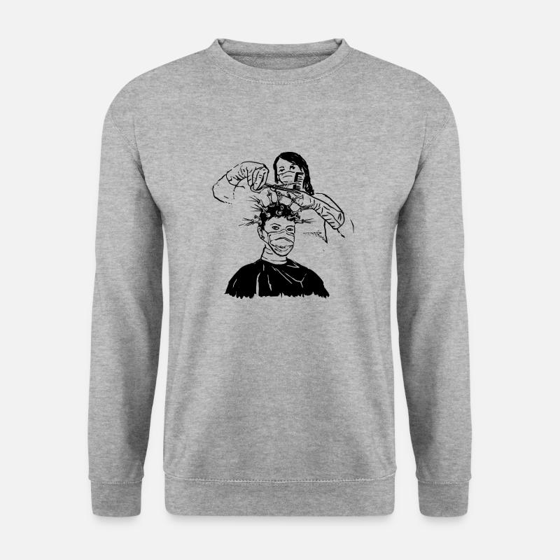 Frisör, Friseurin - Unisex Pullover - Weißgrau meliert