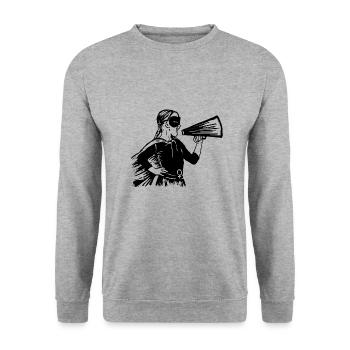 Girl power - Unisex Sweatshirt - salt & pepper - Front - Alina (178cm) & Michal (187cm)