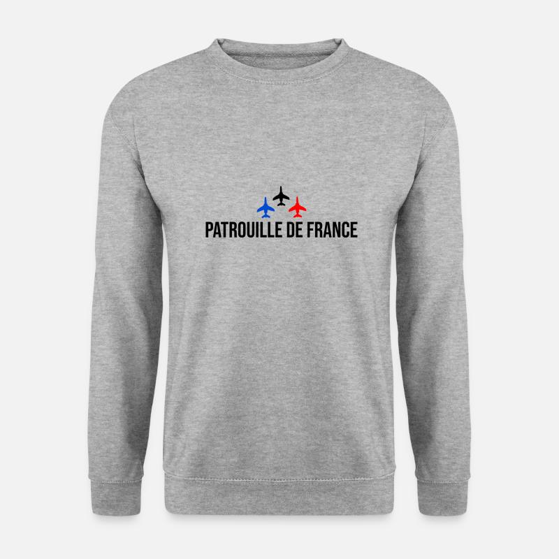 Luftwaffe der Patrouille de France - Unisex Pullover - Weißgrau meliert