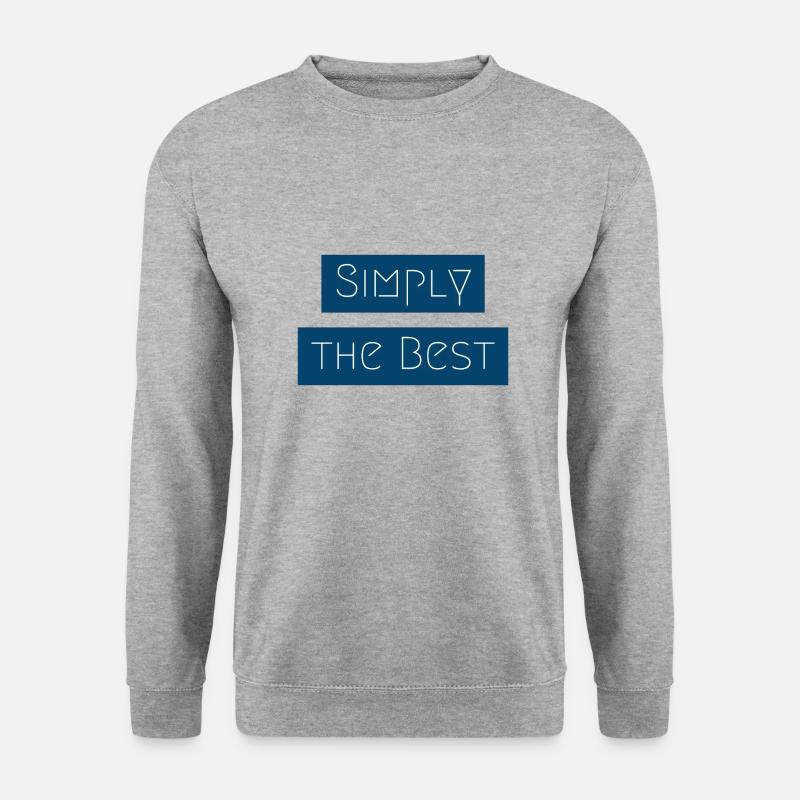 Einfach das beste - Unisex Pullover - Weißgrau meliert