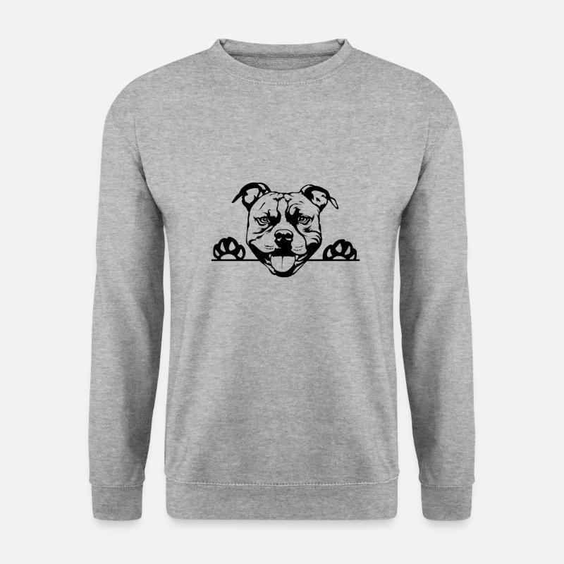 Pitbull - Unisex Pullover - Weißgrau meliert