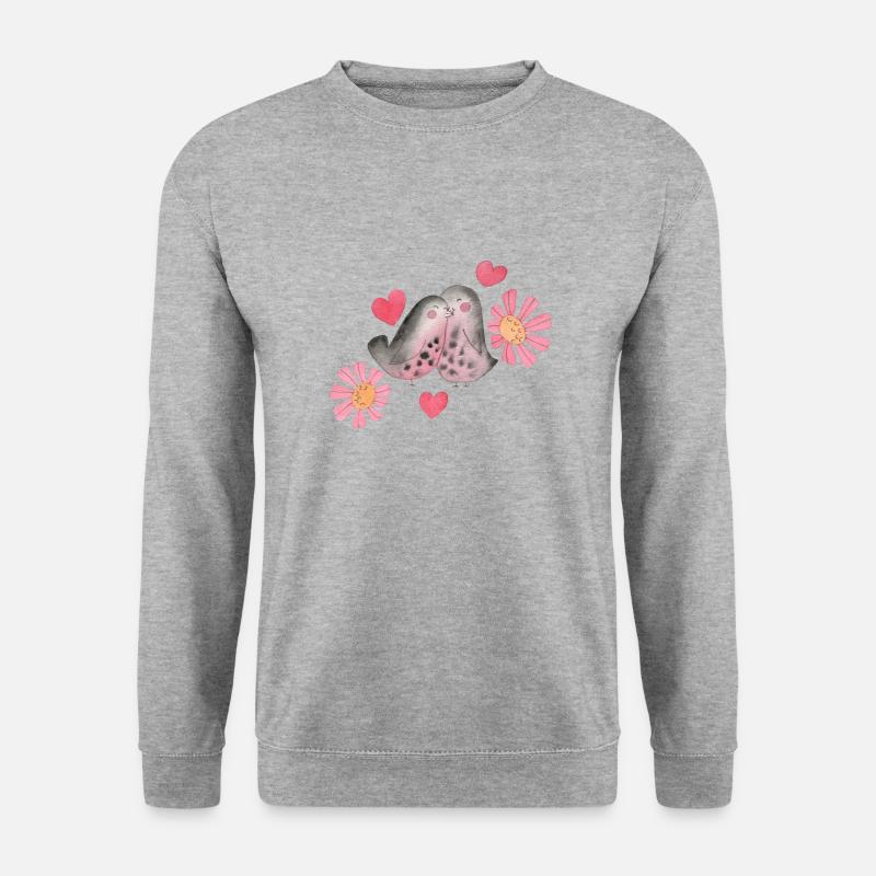 Love Birds Pattern - Unisex Sweatshirt - salt & pepper