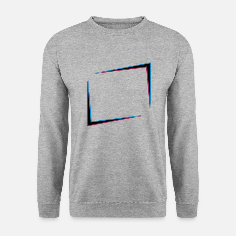 3D effect frame - Unisex Sweatshirt - salt & pepper