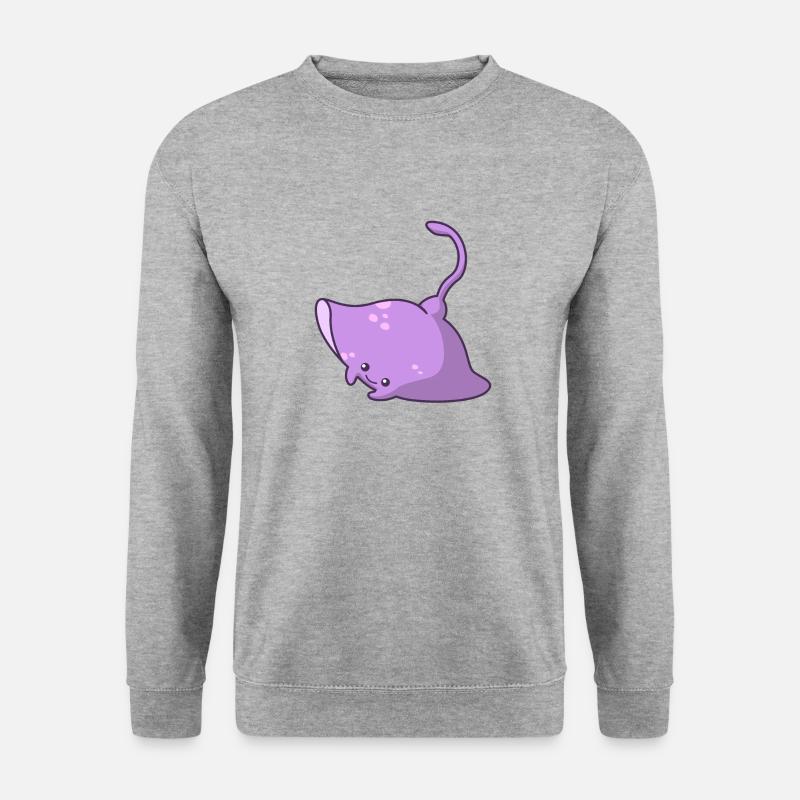 Violet Stingray - Unisex Pullover - Weißgrau meliert