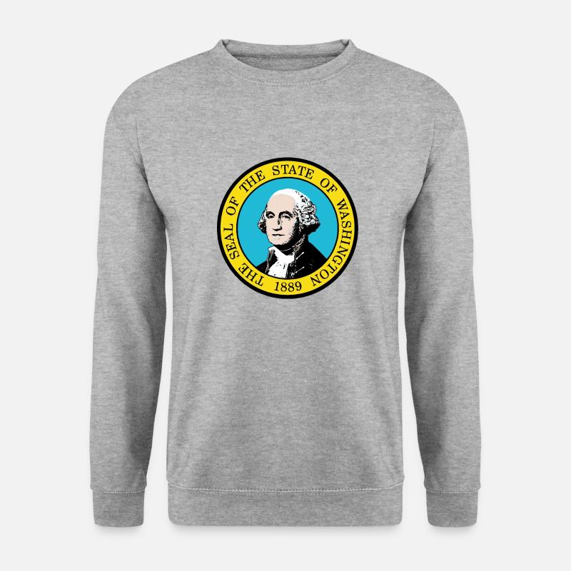 Washington State Seal - Unisex Pullover - Weißgrau meliert