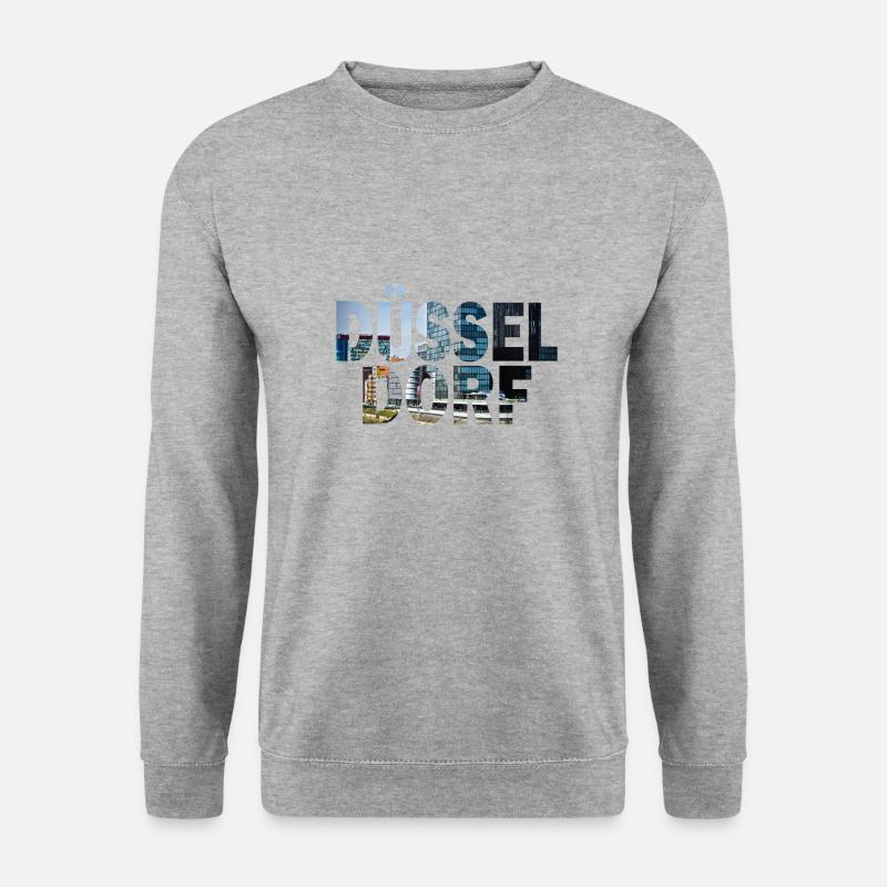 Düsseldorf Stadt - Unisex Pullover - Weißgrau meliert
