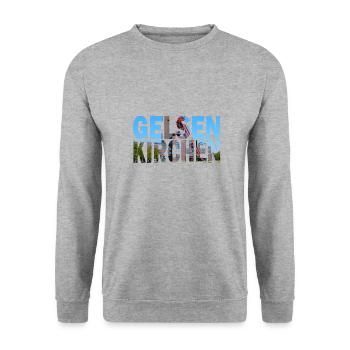 Gelsenkirchen to Schalke mining - Unisex Sweatshirt - salt & pepper - Front - Alina (178cm) & Michal (187cm)