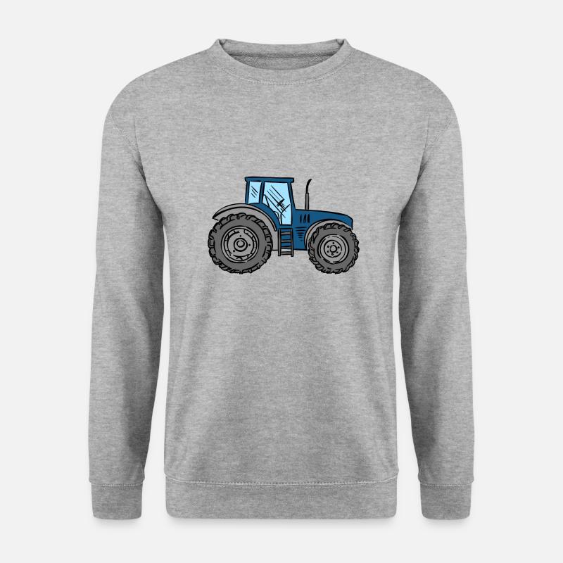 Traktor - Landwirt - Unisex Pullover - Weißgrau meliert