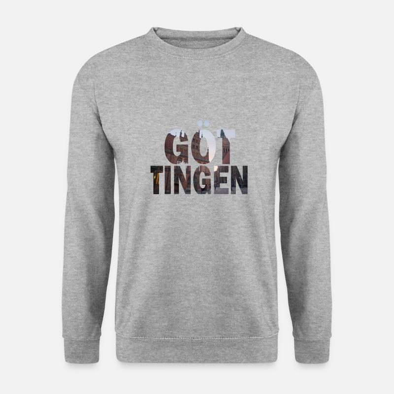 Göttingen Rathaus - Unisex Pullover - Weißgrau meliert