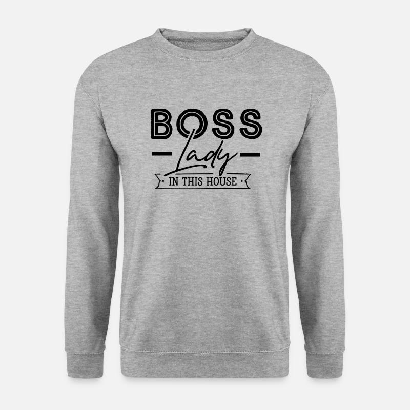 Chefin - Unisex Pullover - Weißgrau meliert