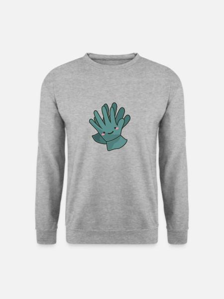 Netter Garten-Handschuhe - Unisex Pullover - Weißgrau meliert