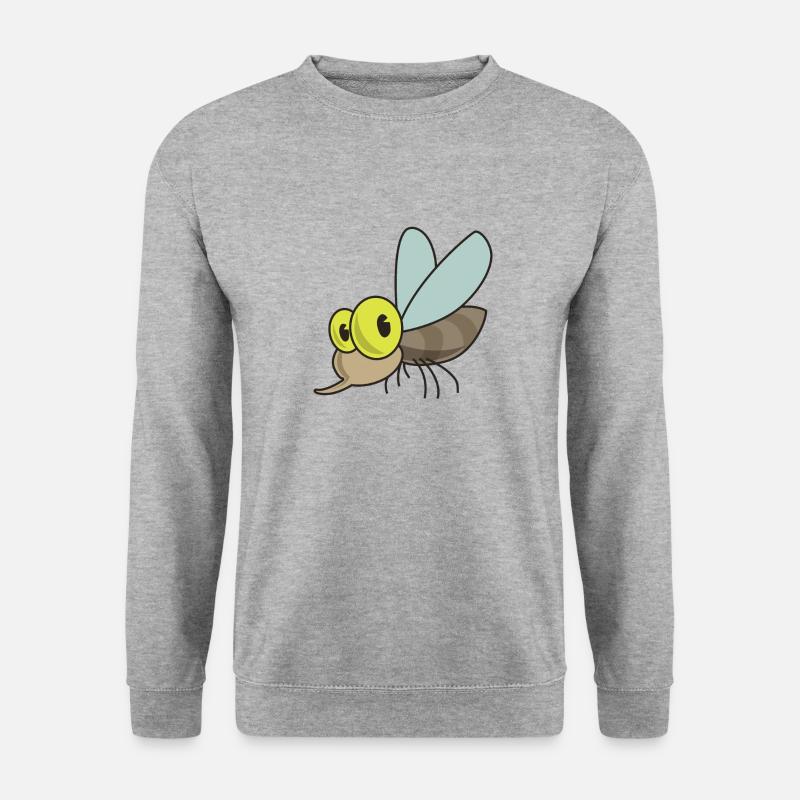 Big Eyes Moskito - Unisex Pullover - Weißgrau meliert