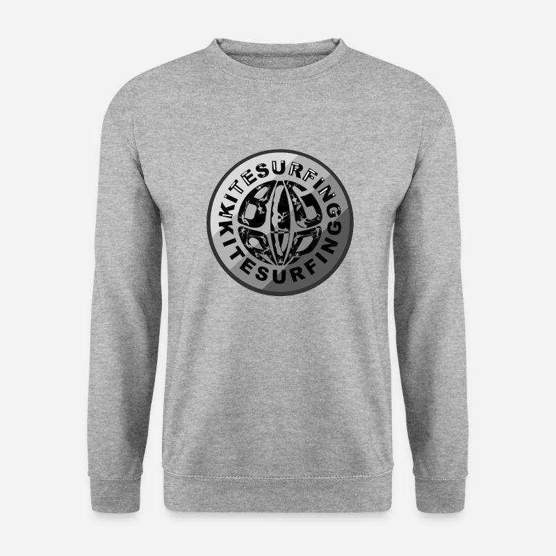 BigAir Kitesurfing - Unisex Pullover - Weißgrau meliert