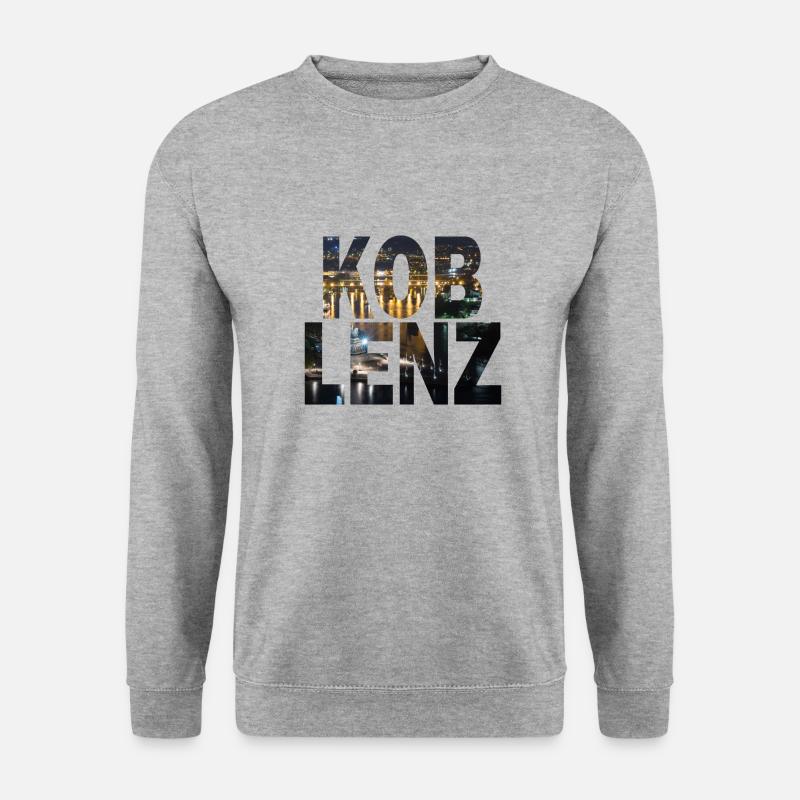 Port de la vie nocturne de Coblence - Sweat-shirt Unisexe - gris chiné