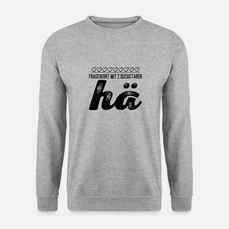 hä - Unisex Pullover - Weißgrau meliert