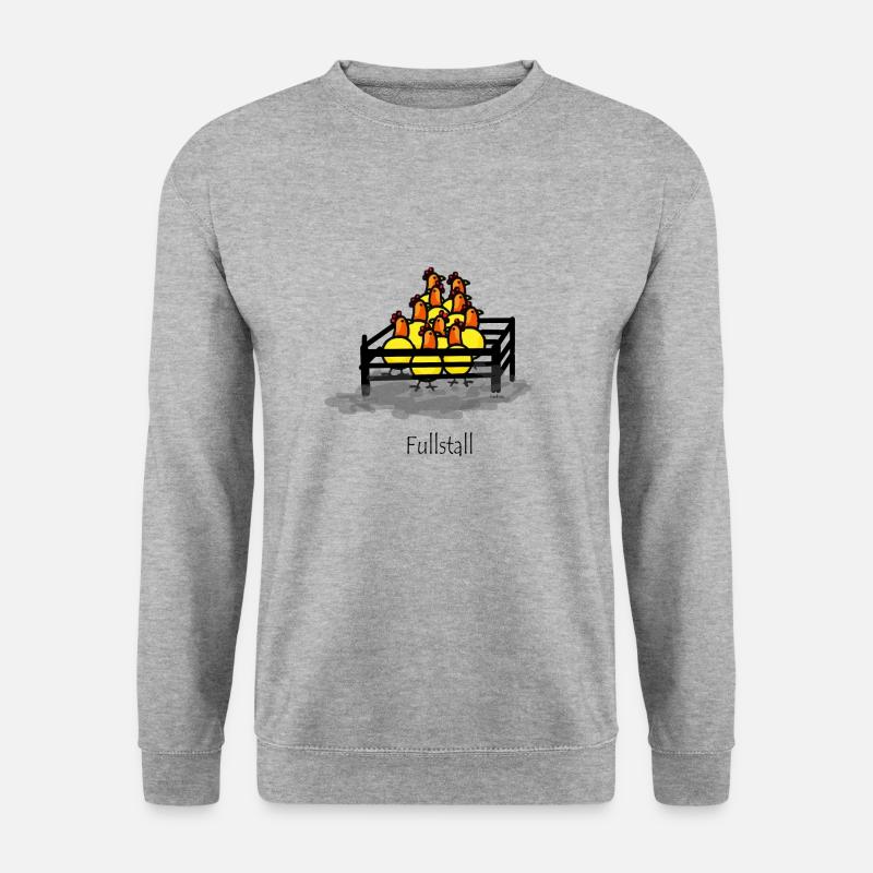 Gleitschirm Paragliding Chicken acro - Unisex Pullover - Weißgrau meliert