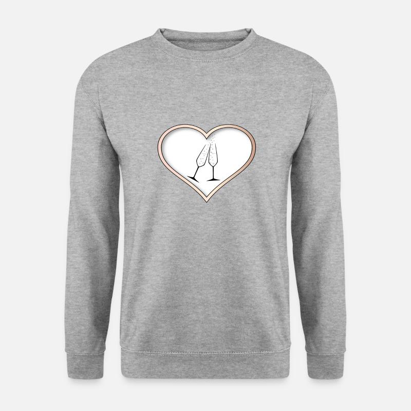 Liebesfeier - Unisex Pullover - Weißgrau meliert