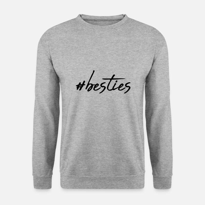 #besties - Unisex Pullover - Weißgrau meliert