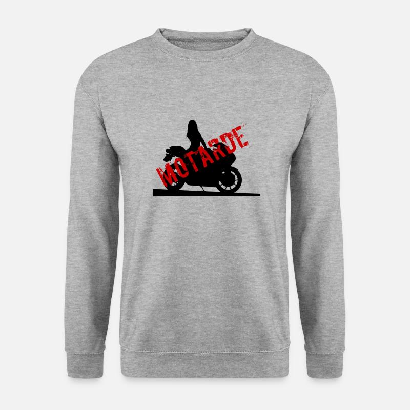 Biker - Unisex Pullover - Weißgrau meliert