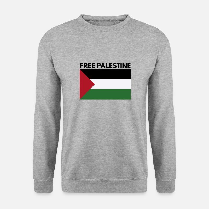 Freies Palästina - Unisex Pullover - Weißgrau meliert