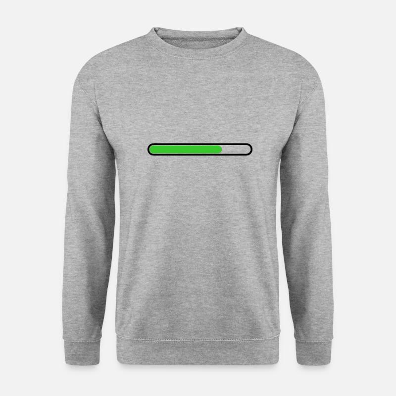 Ladeleiste Schwarz Grün - Unisex Pullover - Weißgrau meliert