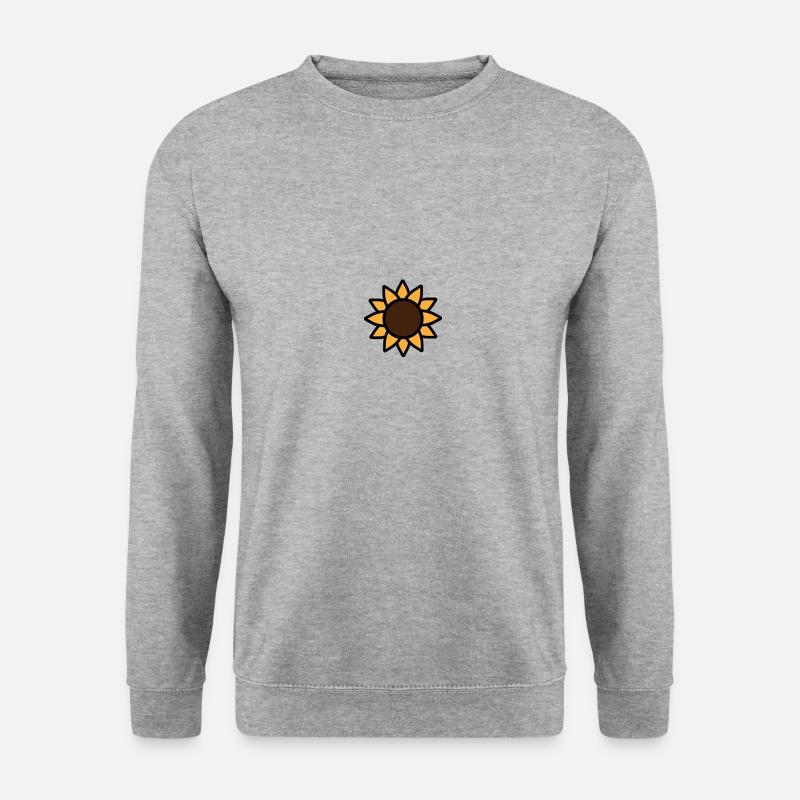 Sonnenblume - Unisex Pullover - Weißgrau meliert