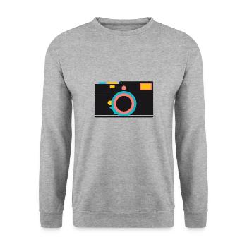 Cute LEICA M illustration - Unisex Sweatshirt - salt & pepper - Front - Alina (178cm) & Michal (187cm)