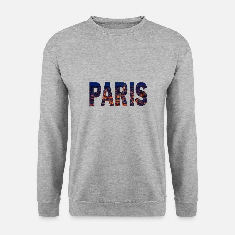 Paris paysage urbain - Unisex Pullover - Weißgrau meliert