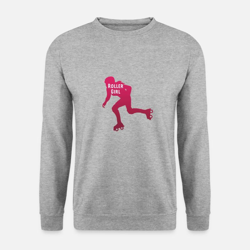 Roller Girl - Unisex Pullover - Weißgrau meliert