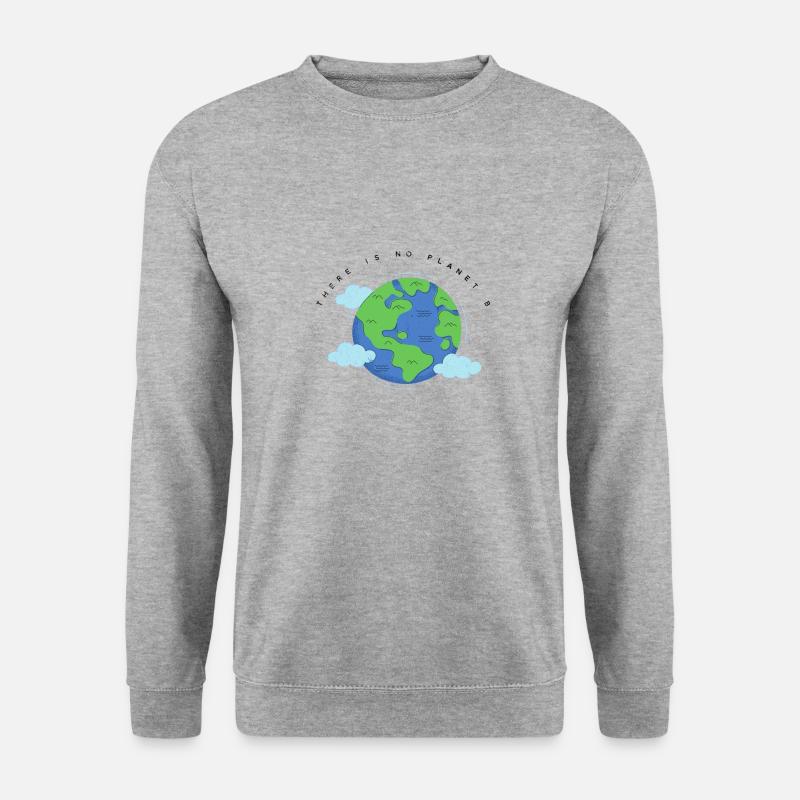 Kein Planet B - Unisex Pullover - Weißgrau meliert