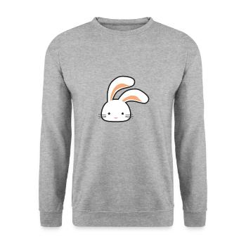 Cute rabbit with long ears - Unisex Sweatshirt - salt & pepper - Front - Alina (178cm) & Michal (187cm)