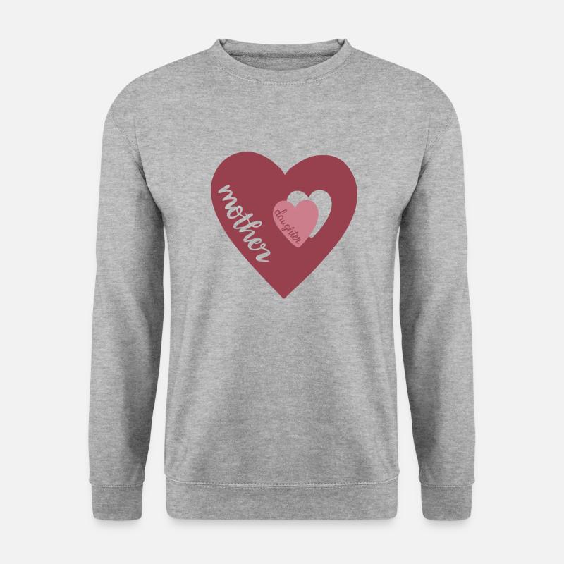 Mutter Tochter Liebe - Unisex Pullover - Weißgrau meliert